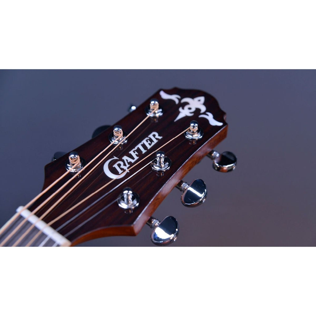 chitarra acustica elettrificata crafter stg t-18ce pro vista della paletta