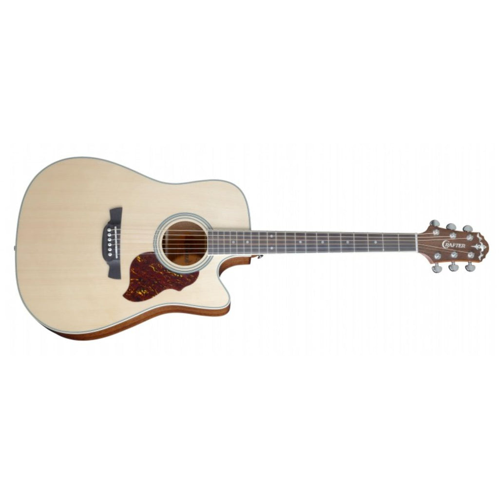 chitarra acustica elettrificata dreadnought crafter de6n vista frontale