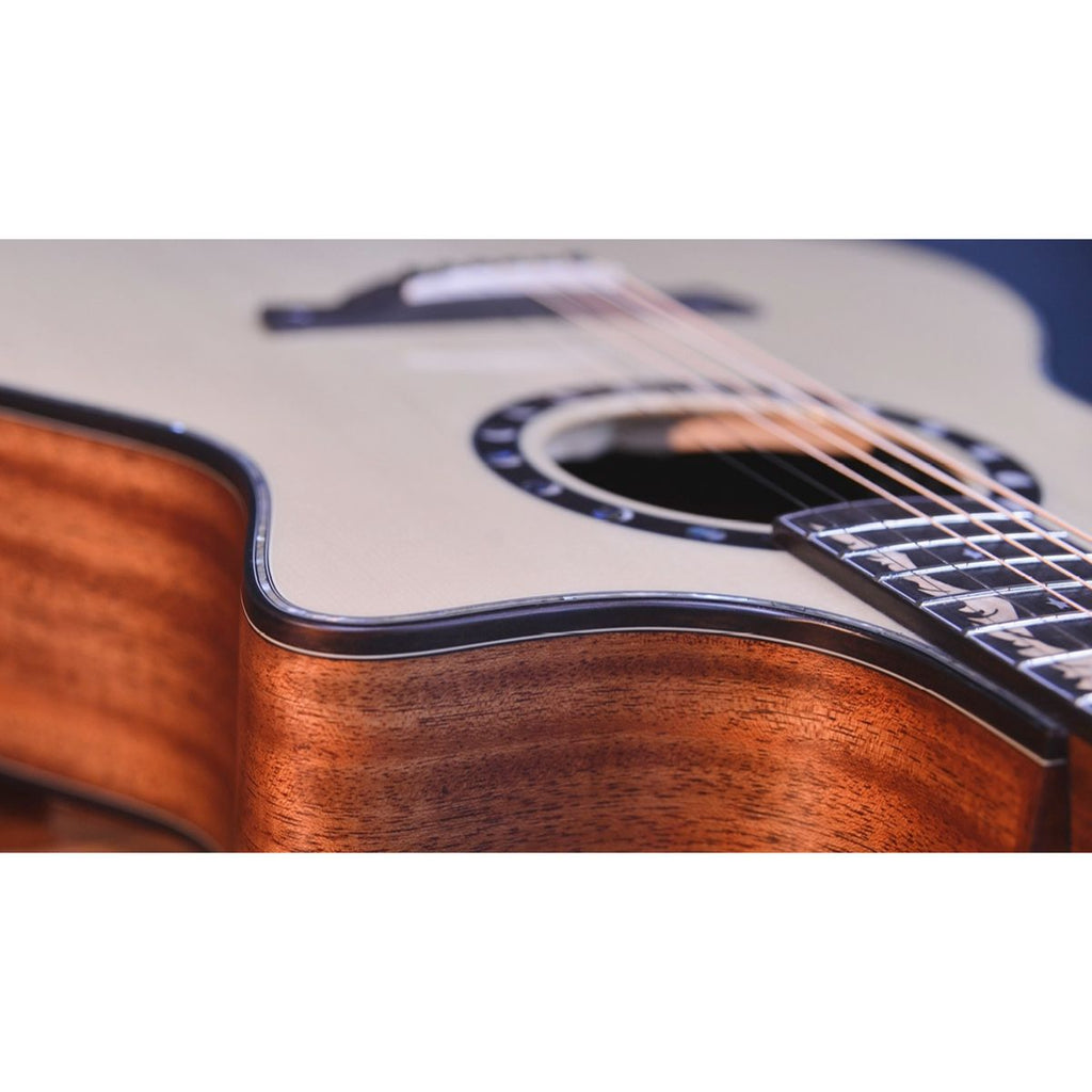 chitarra acustica elettrificata professionale crafter ML G-MAHO CE vista della spalla mancante
