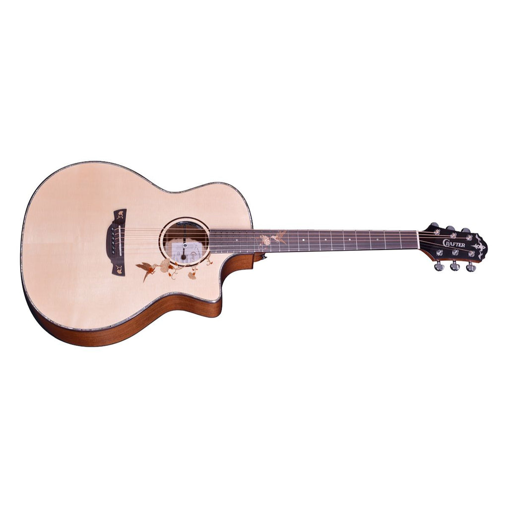 chitarra acustica elettrificata professionale crafter tb gmaho ce vista frontale