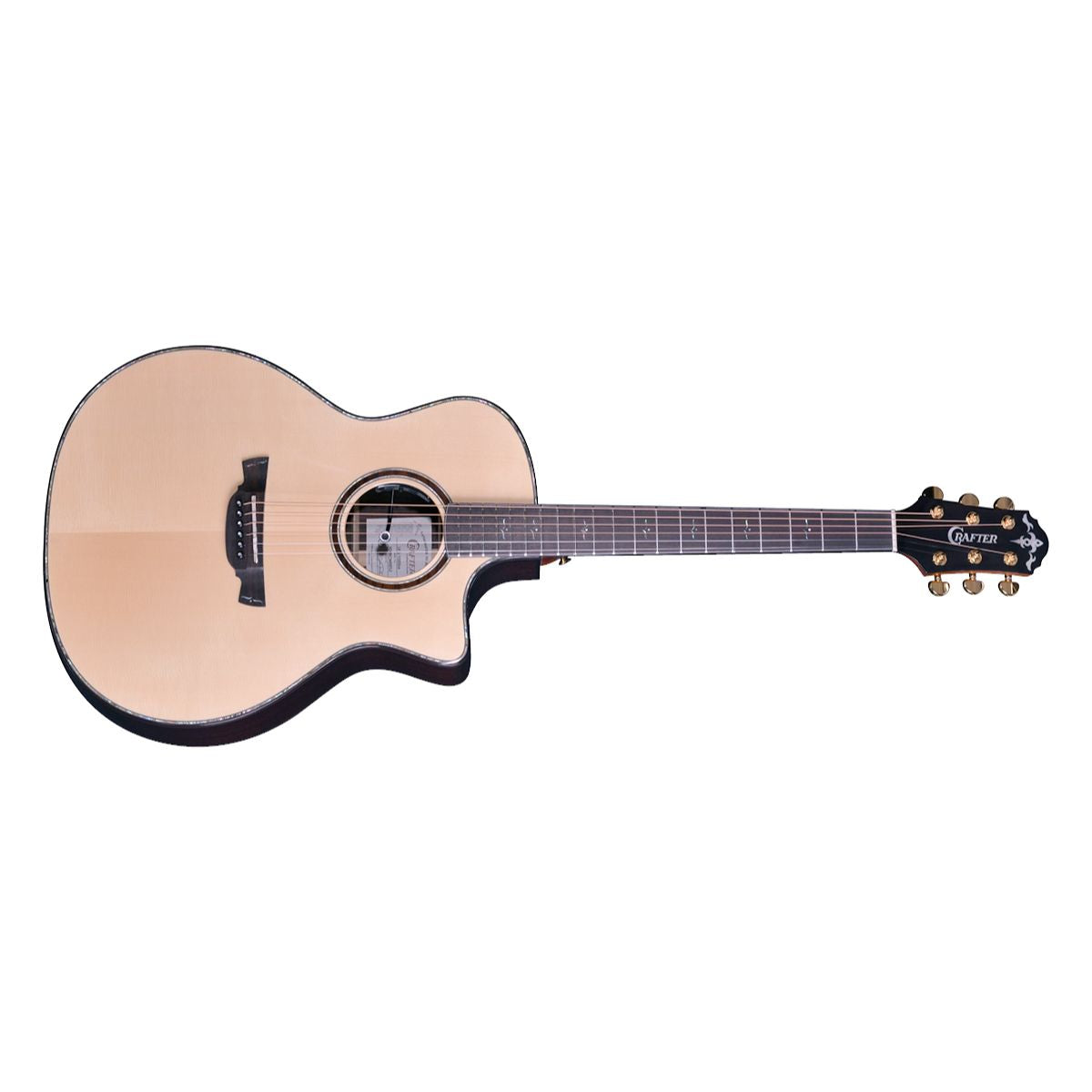 chitarra acustica elettrificata professionale interamente in legno massello crafter lx g-1000CE vista frontale