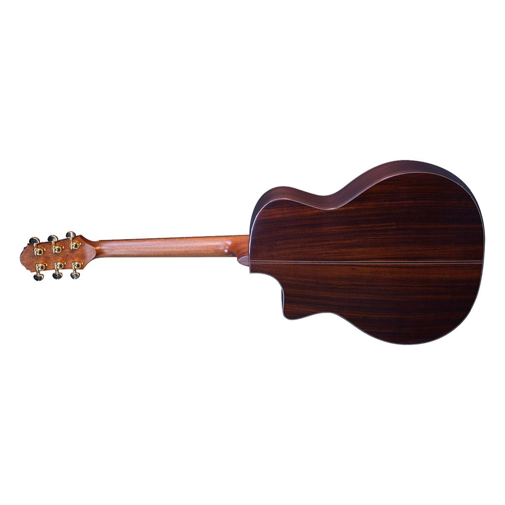 chitarra acustica elettrificata professionale interamente in legno massello crafter lx g-1000CE vista del retro