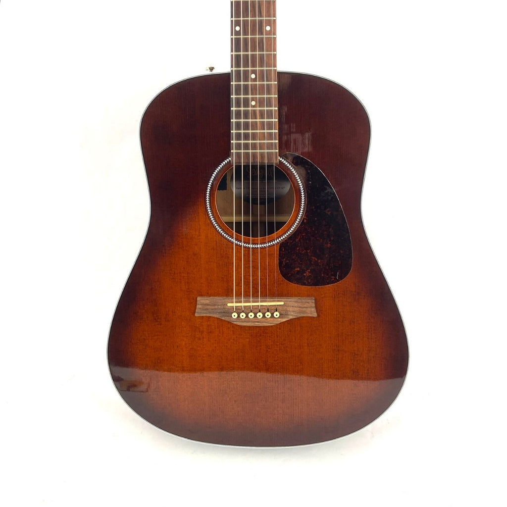chitarra acustica professionale Seagull Maritime SWS Mahogany Burnt Umber GT QIT usata vista del corpo frontale
