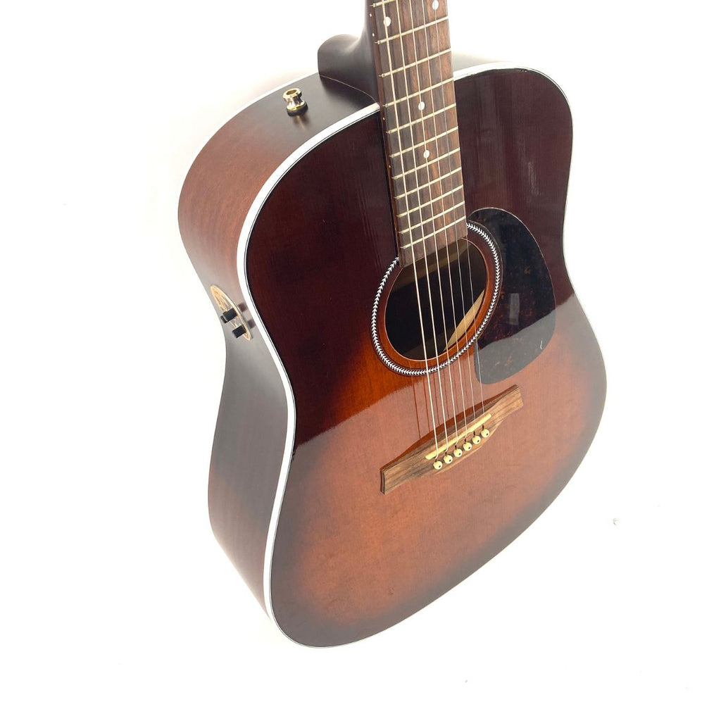 chitarra acustica professionale Seagull Maritime SWS Mahogany Burnt Umber GT QIT usata vista del corpo laterale sx