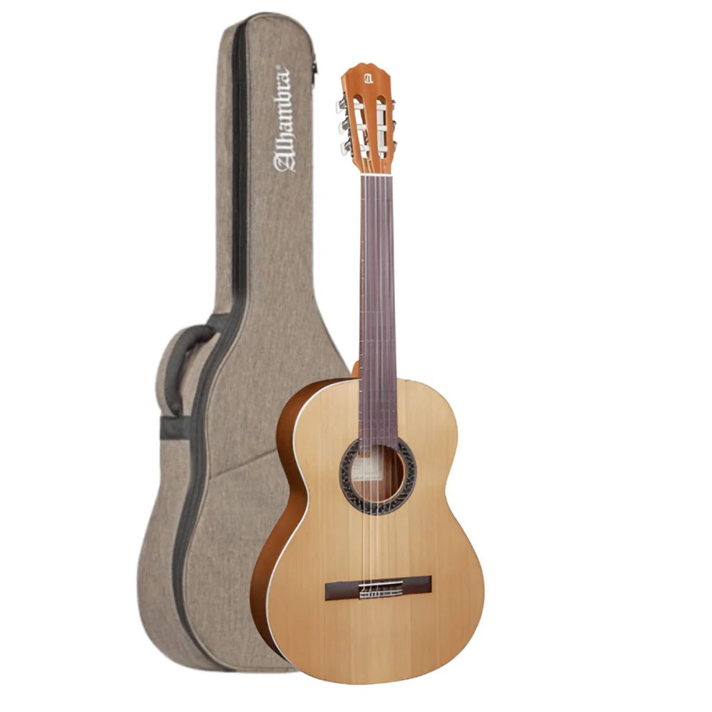 chitarra classica alhambra 1c ht open box vista con custodia