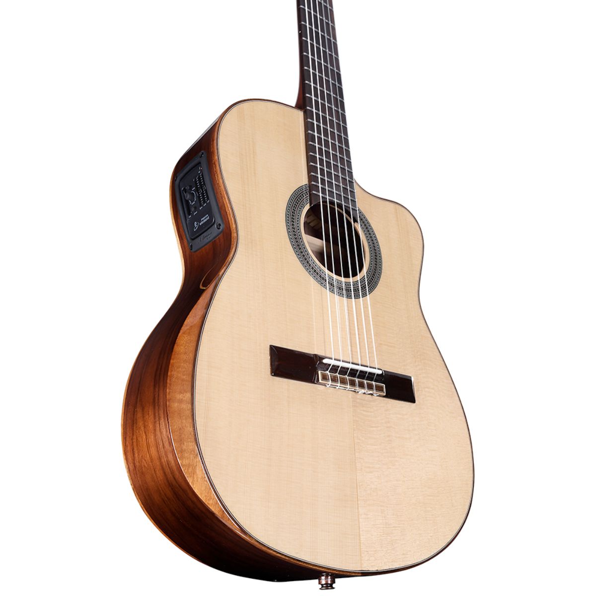 chitarra classica elettrificata professionale alvarez cc7cear open box vista del corpo frontale