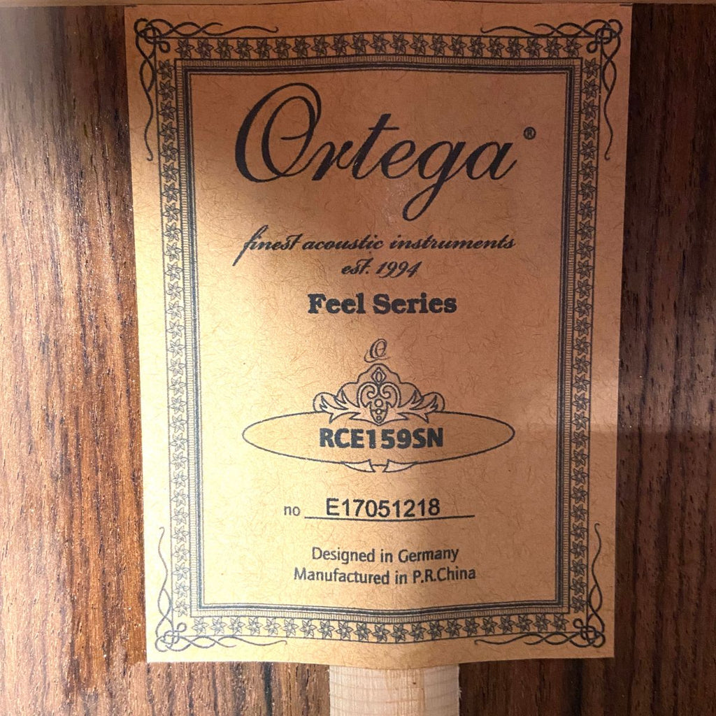 chitarra classica elettrificata professionale ortega rce159sn usata vista del modello