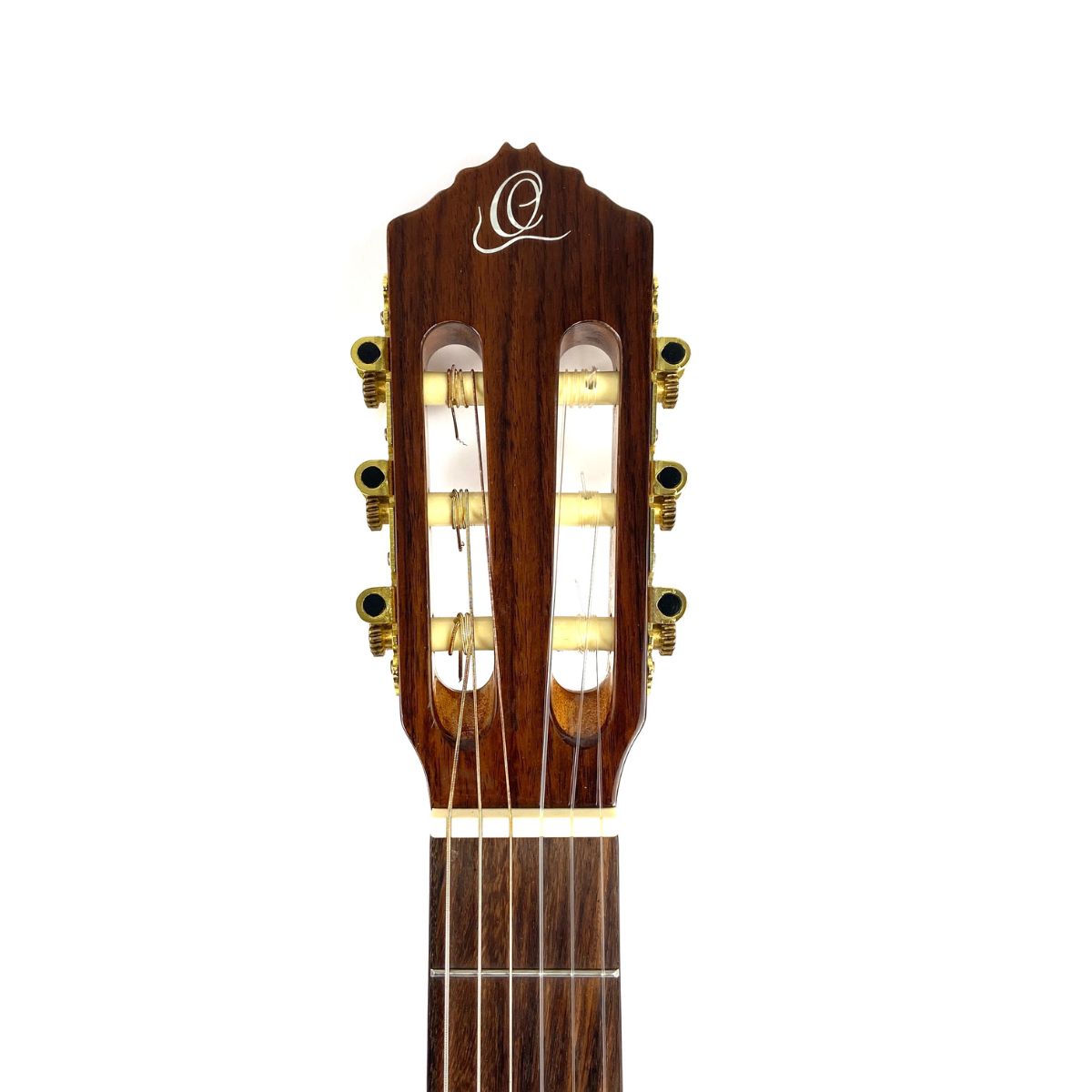 chitarra classica elettrificata professionale ortega rce159sn usata vista della paletta