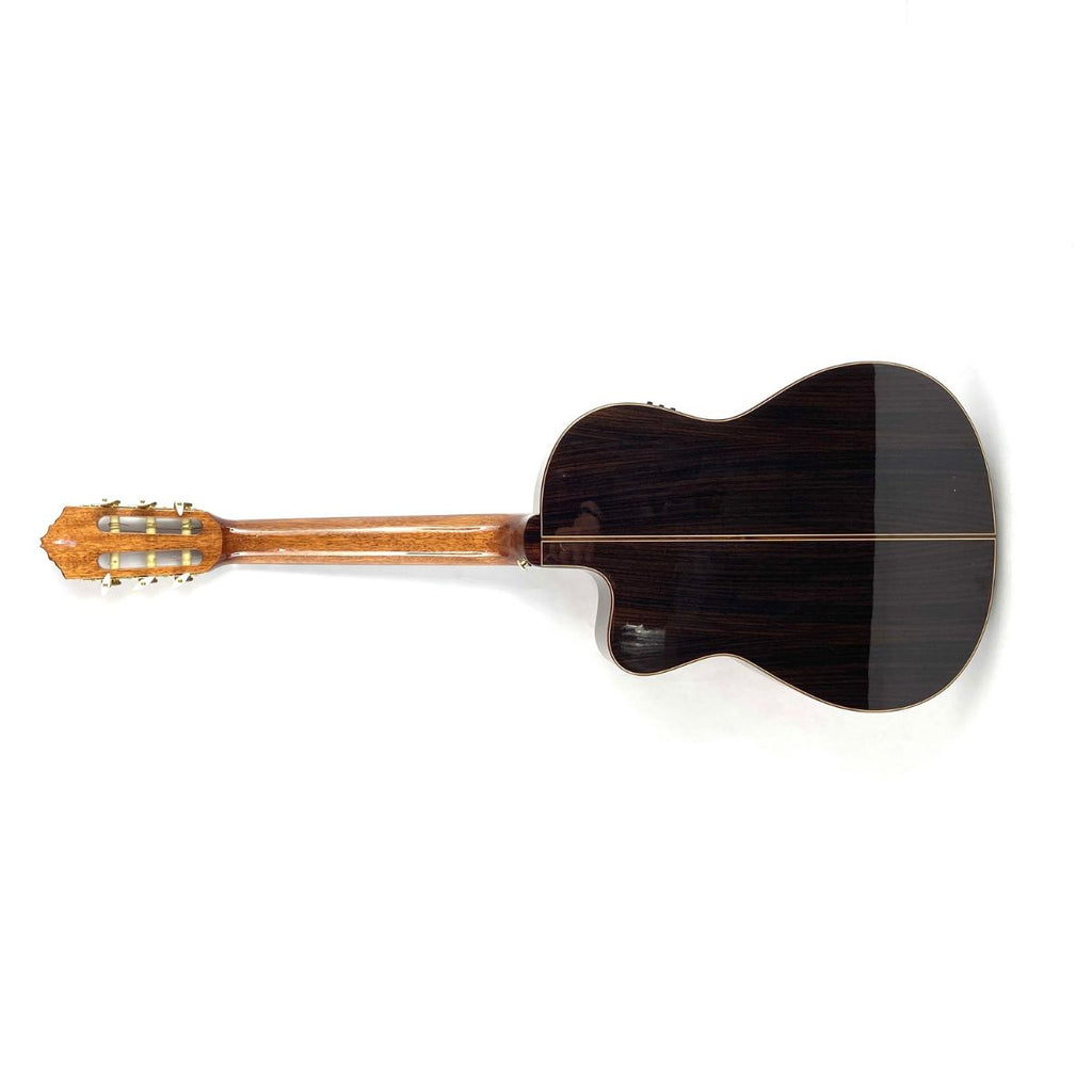 chitarra classica elettrificata professionale ortega rce159sn usata vista del retro