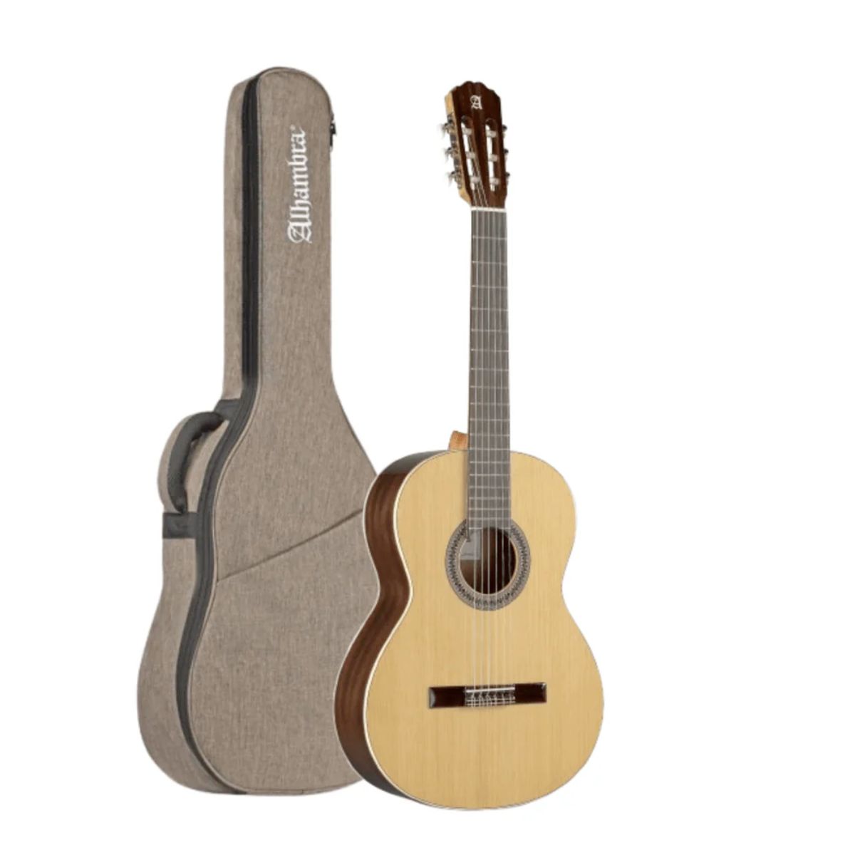 chitarra classica professionale alhambra 3c open box vista con custodia