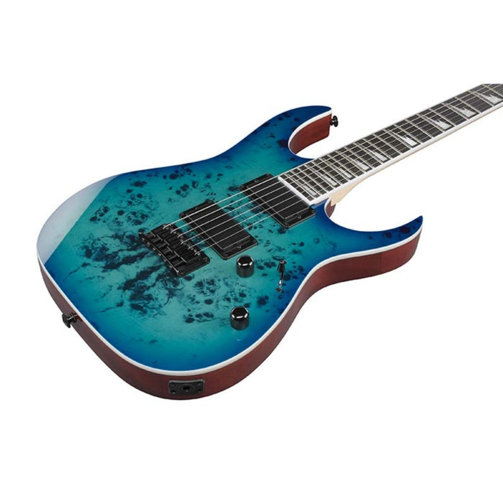 chitarra elettrica ibanez grg221pa aqua burst vista del corpo laterale