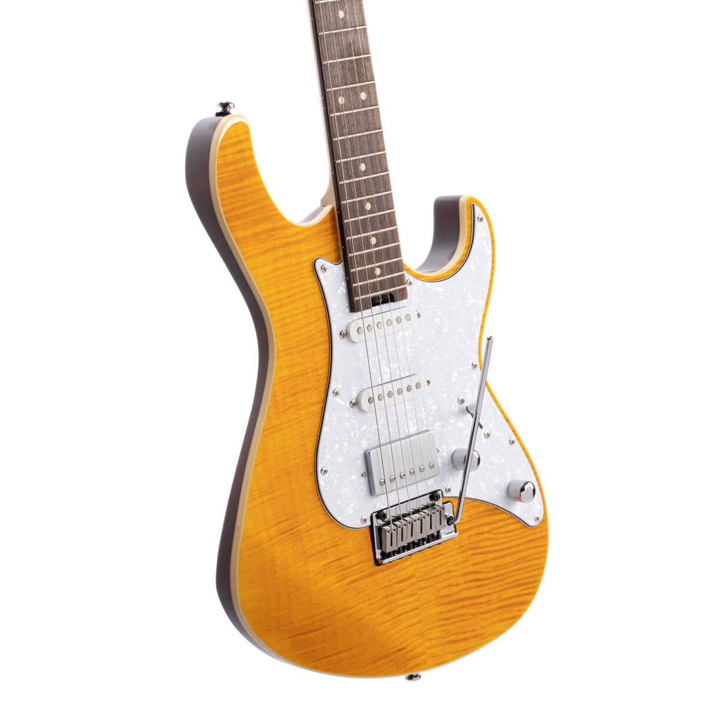 chitarra elettrica cort gr820 select am amber vista corpo frontale