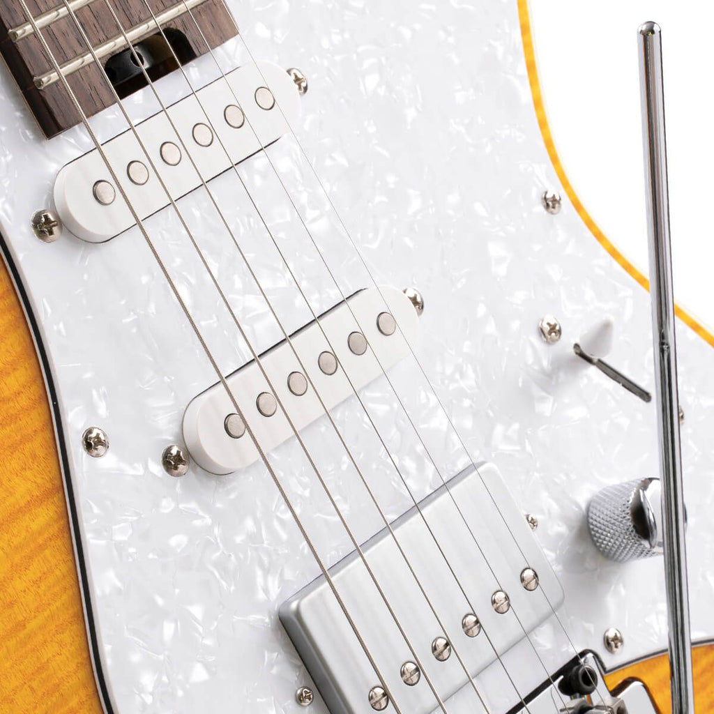 chitarra elettrica cort gr820 select am amber vista dei pickup
