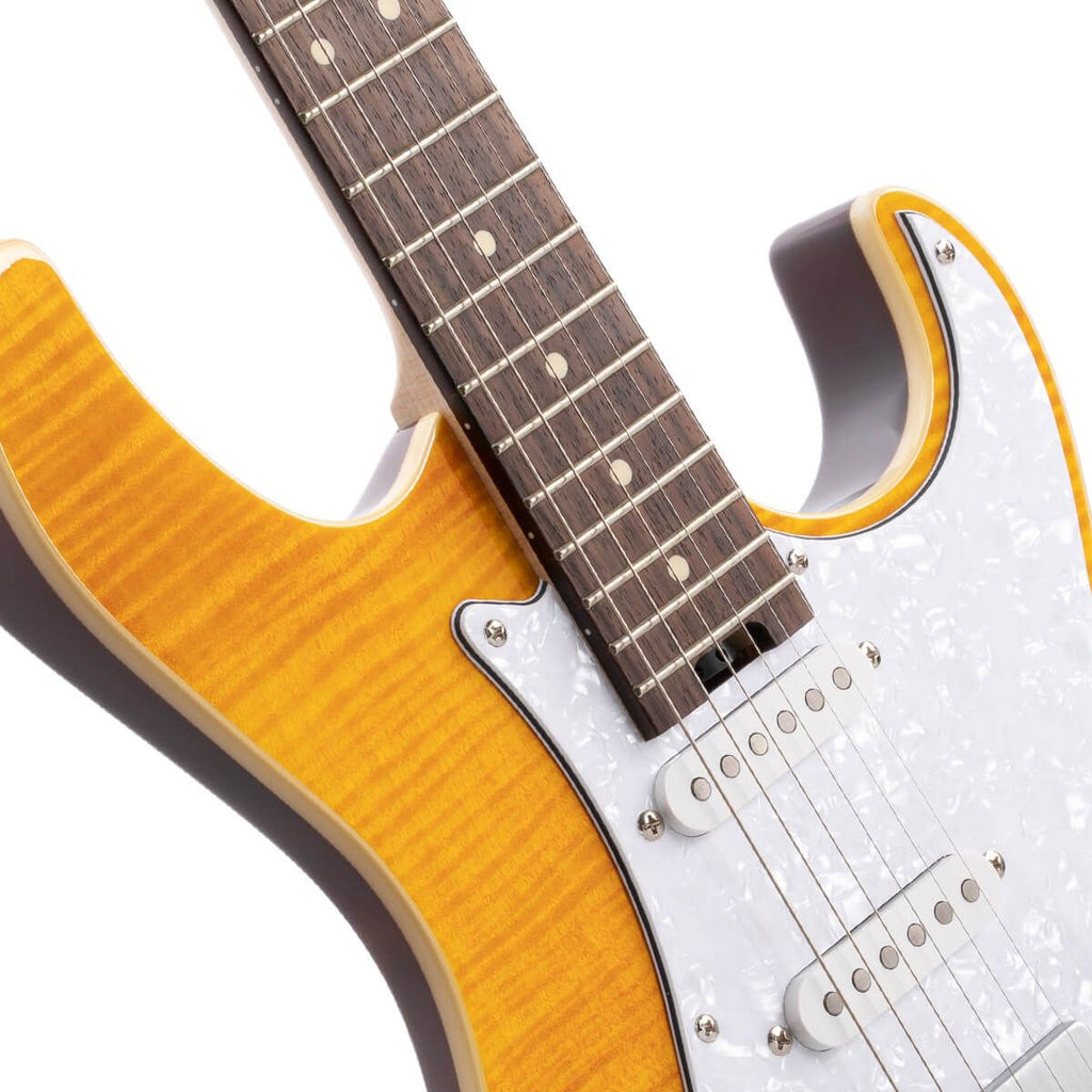 chitarra elettrica cort gr820 select am amber vista del manico