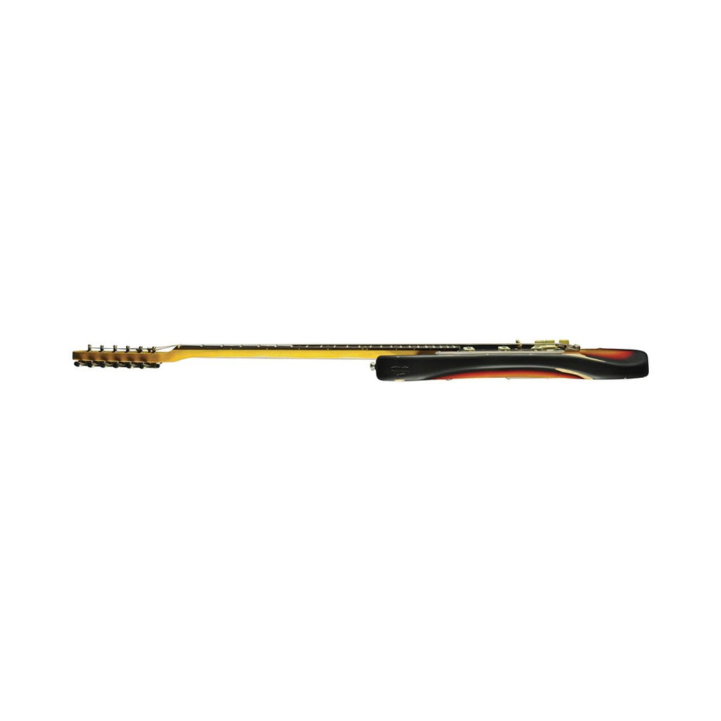 chitarra elettrica eko s-300 sunburst relic vista laterale sx