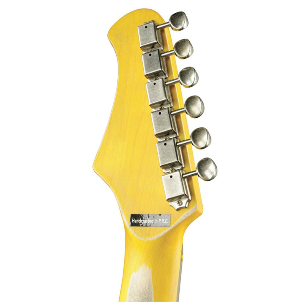 chitarra elettrica eko s-300 sunburst relic vista della paletta