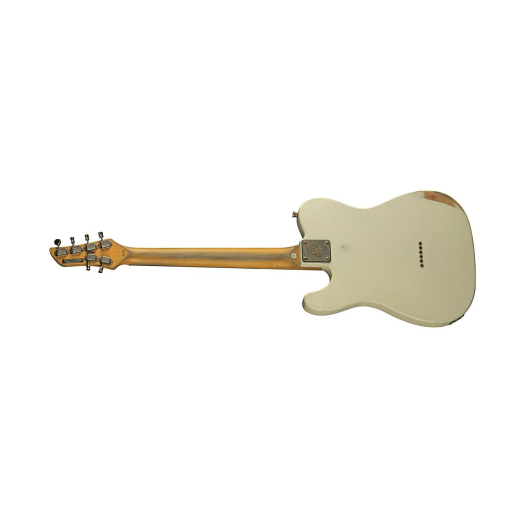 chitarra elettrica eko tero olympic white relic vista del retro