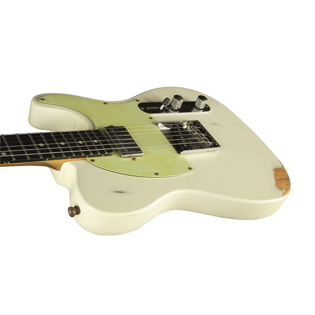 chitarra elettrica eko tero olympic white relic vista del corpo laterale