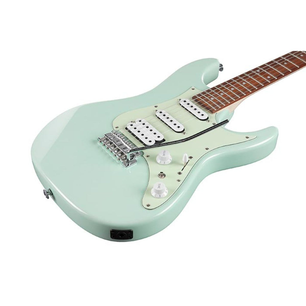 chitarra elettrica ibanez azes40 mgr mint green vista del corpo laterale