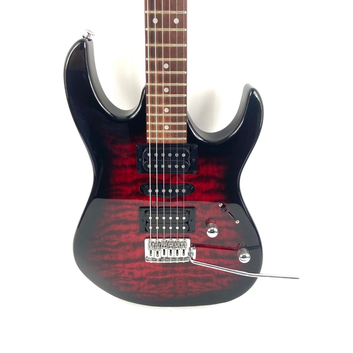 chitarra elettrica ibanez gio grx70qa usata vista del corpo frontale