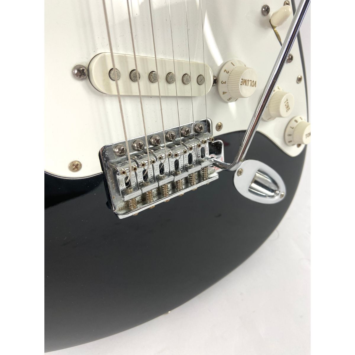 chitarra elettrica professionale Fender stratocaster standard messicana mn bk 1993 2066221 vista del ponte