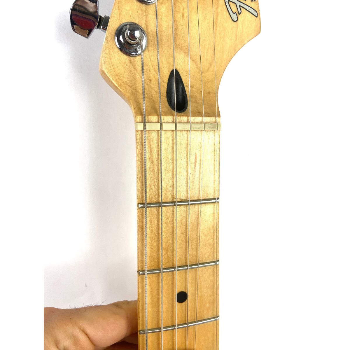 chitarra elettrica professionale Fender stratocaster standard messicana mn bk 1993 2066221 vista della tastiera