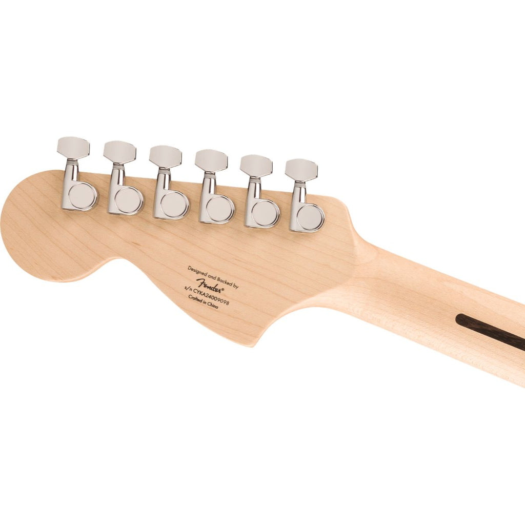 chitarra elettrica squier by fender jaguar affinity lrl bpg 3ts vista della paletta