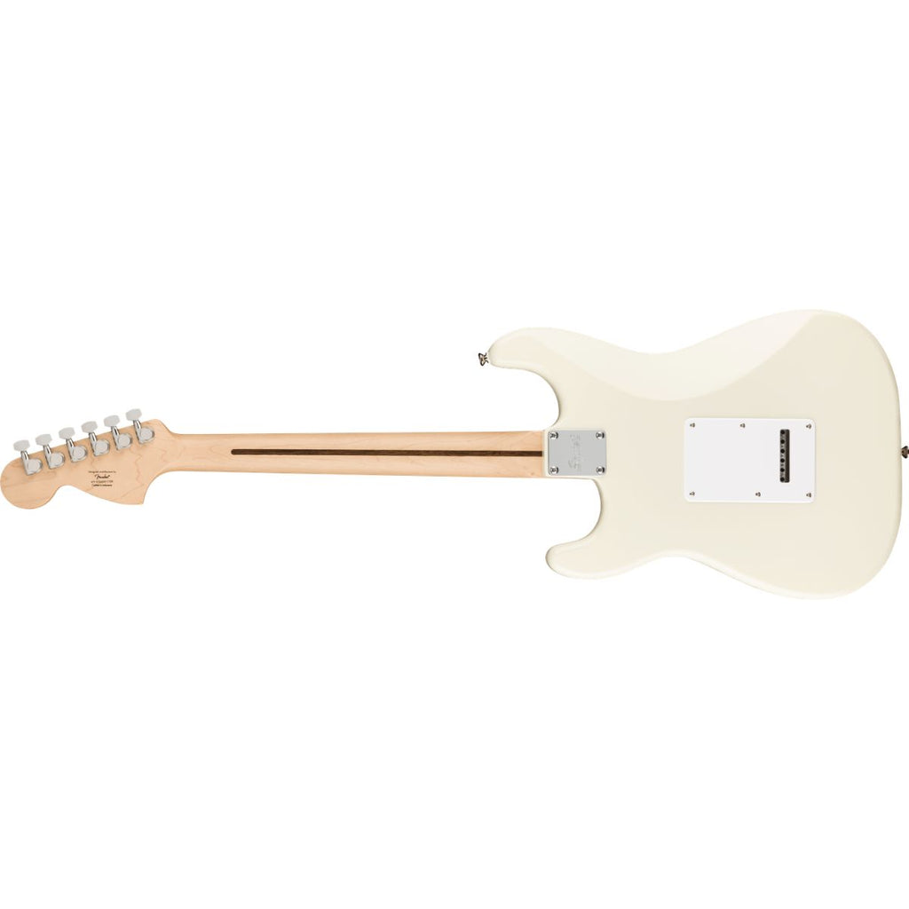 chitarra elettrica squier by fender stratocaster affinity mn wpg olympic white vista del retro