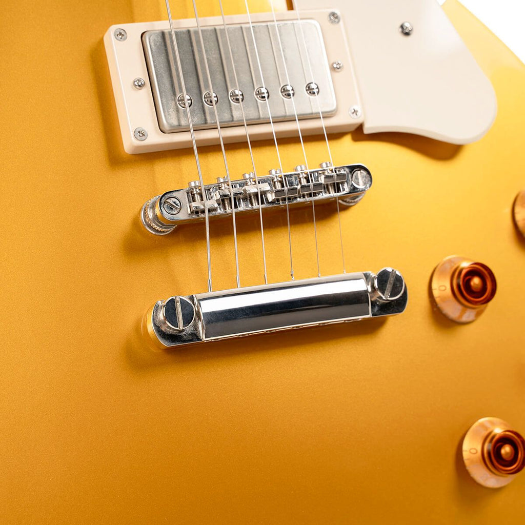 chitarra elettrica stile gibson les paul gold top cort cr200 gt open box vista del ponte
