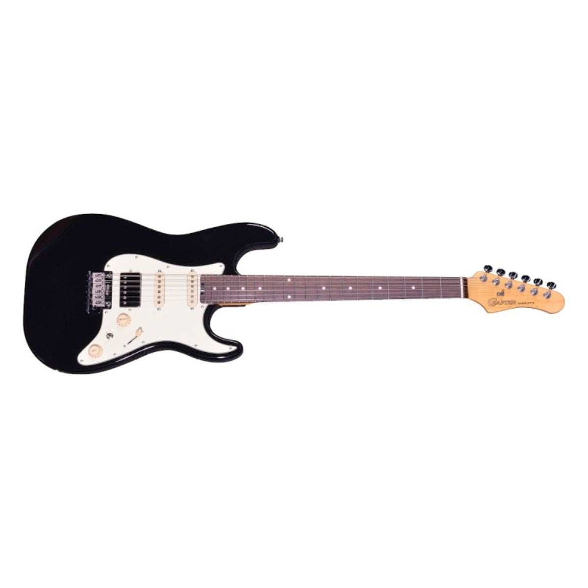 chitarra elettrica stile stratocaster crafter modern sera s-rs Cosmic Black vista frontale