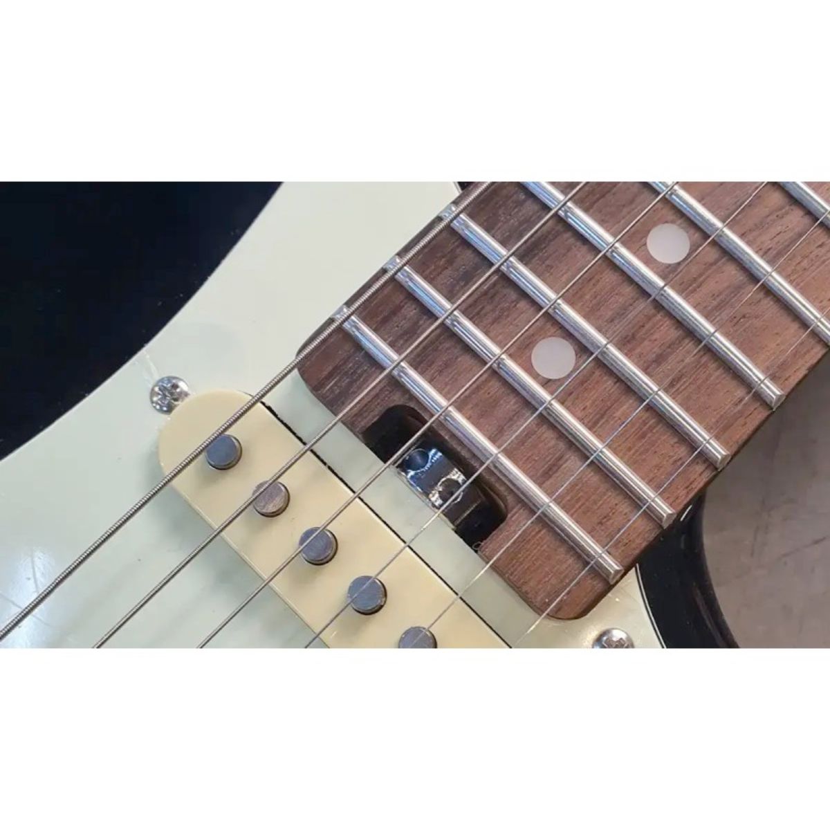 chitarra elettrica stile stratocaster crafter modern sera s-rs Cosmic Black vista della tastiera