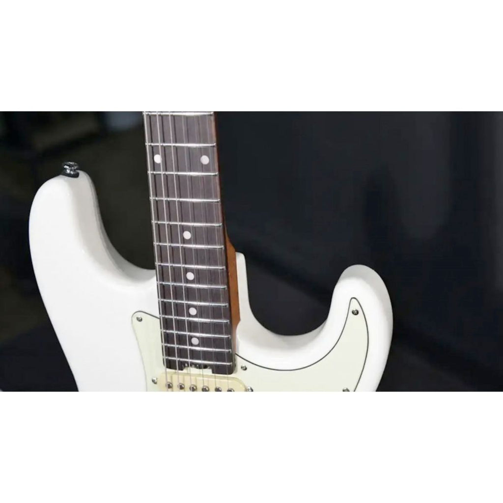 chitarra elettrica stile stratocaster crafter modern sera s-rs OW vista della tastiera