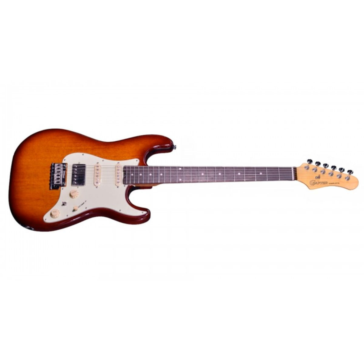 chitarra elettrica stile stratocaster crafter modern sera s-rs tobacco sunburst vista frontale