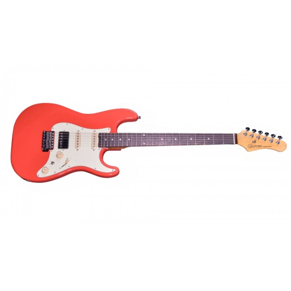chitarra elettrica stile stratocaster crafter modern sera s-rs vintage red vista frontale
