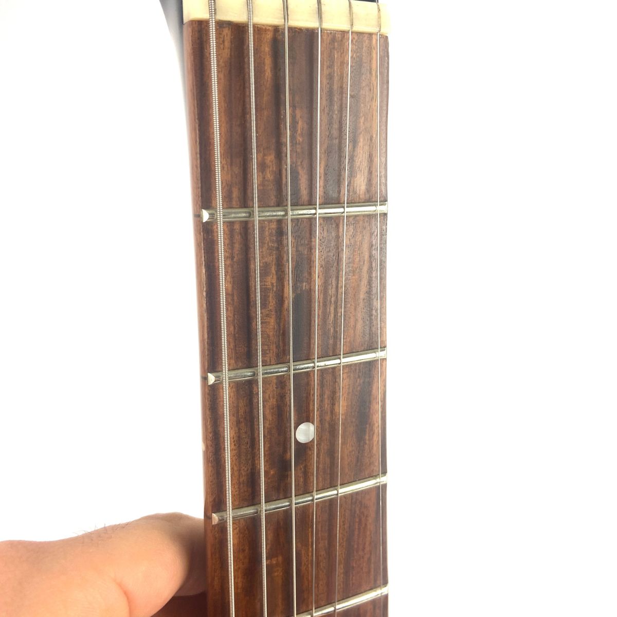 chitarra elettrica guild jetstar st black usata vista della tastiera
