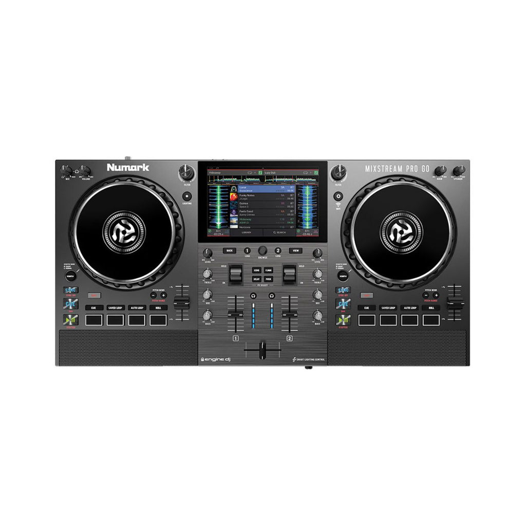 console per dj numark mixstream pro go vista frontale