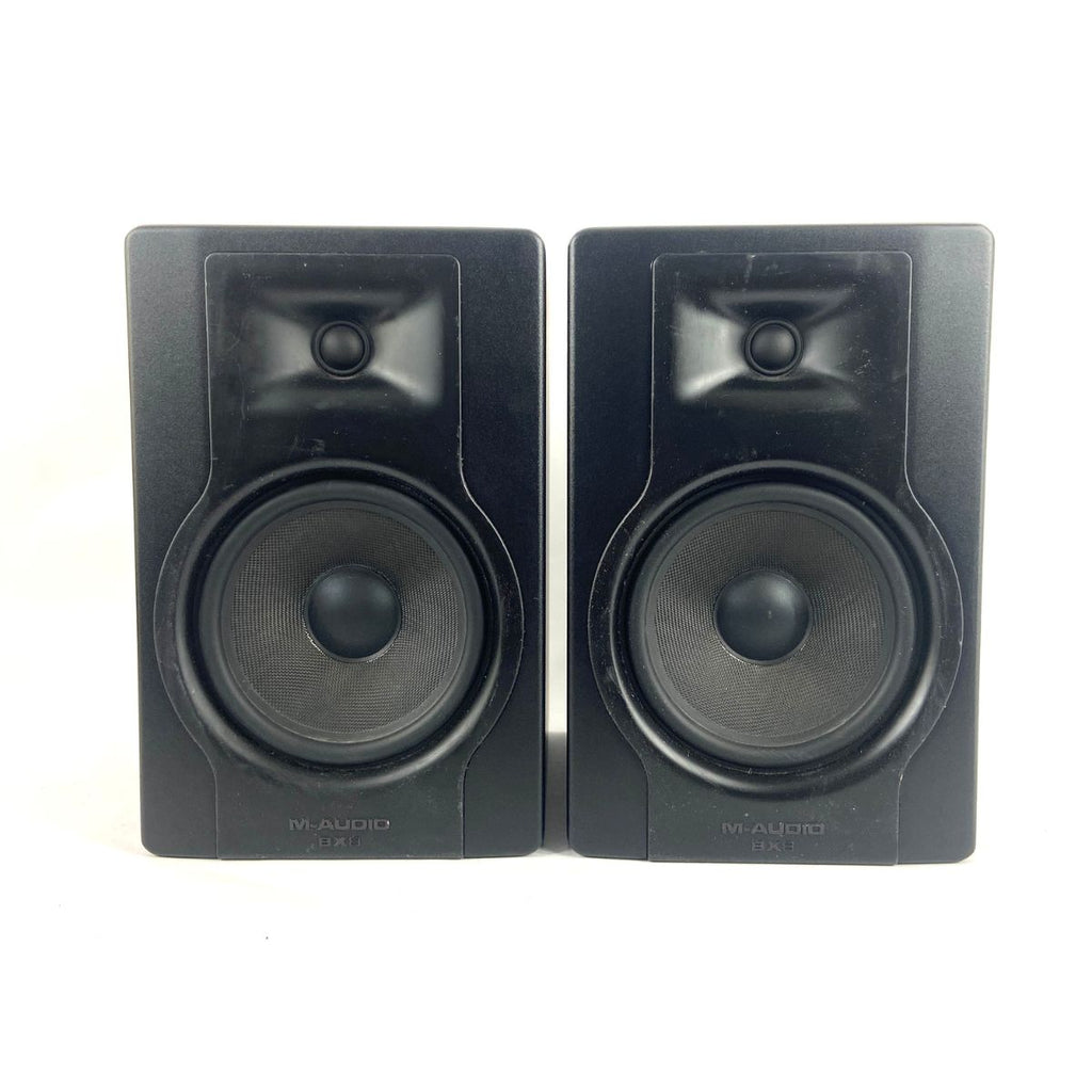 coppia monitor da studio m-audio bx8 d3 usati vista frontale