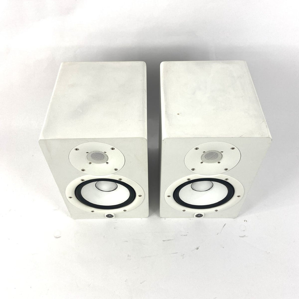 coppia monitor da studio professionali bianchi yamaha hs7 white usate vista dall'alto