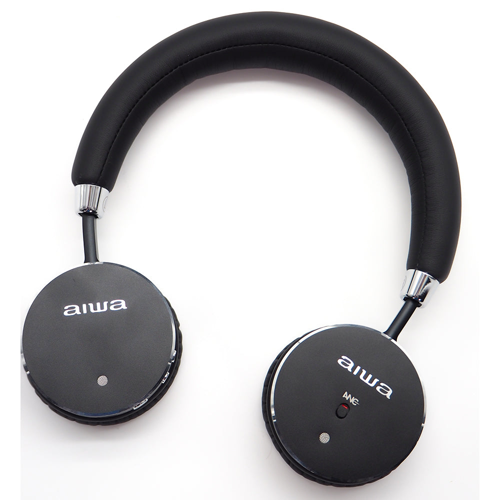 cuffie stereo bluetooth aiwa HSTBTN-800BK vista dall'alto