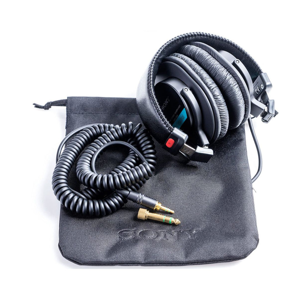 cuffie stereo da studio professionali sony mdr 7506 vista chiuse con custodia