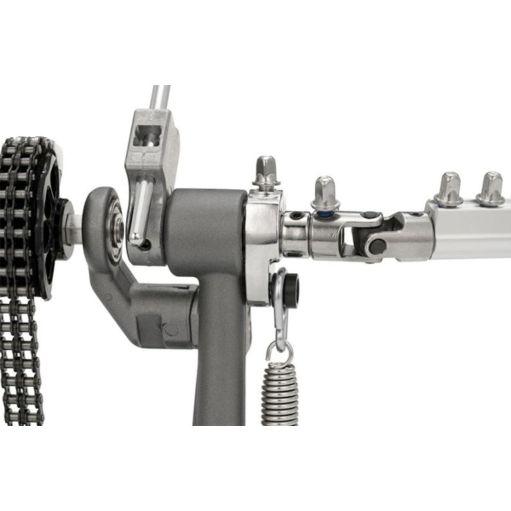 doppio pedale professionale per batteria pearl p-1032 eliminator vista dello snodo