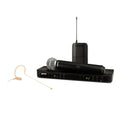 doppio radiomicrofono a gelato + archetto bodypack shure blc1288-mx53 vista completo