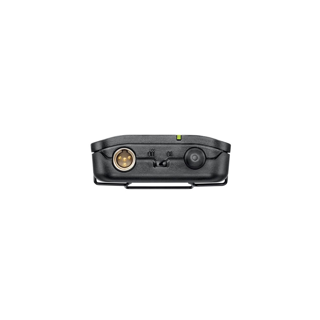 doppio radiomicrofono a gelato + archetto bodypack shure blc1288-mx53 vista del bodypack dall'alto