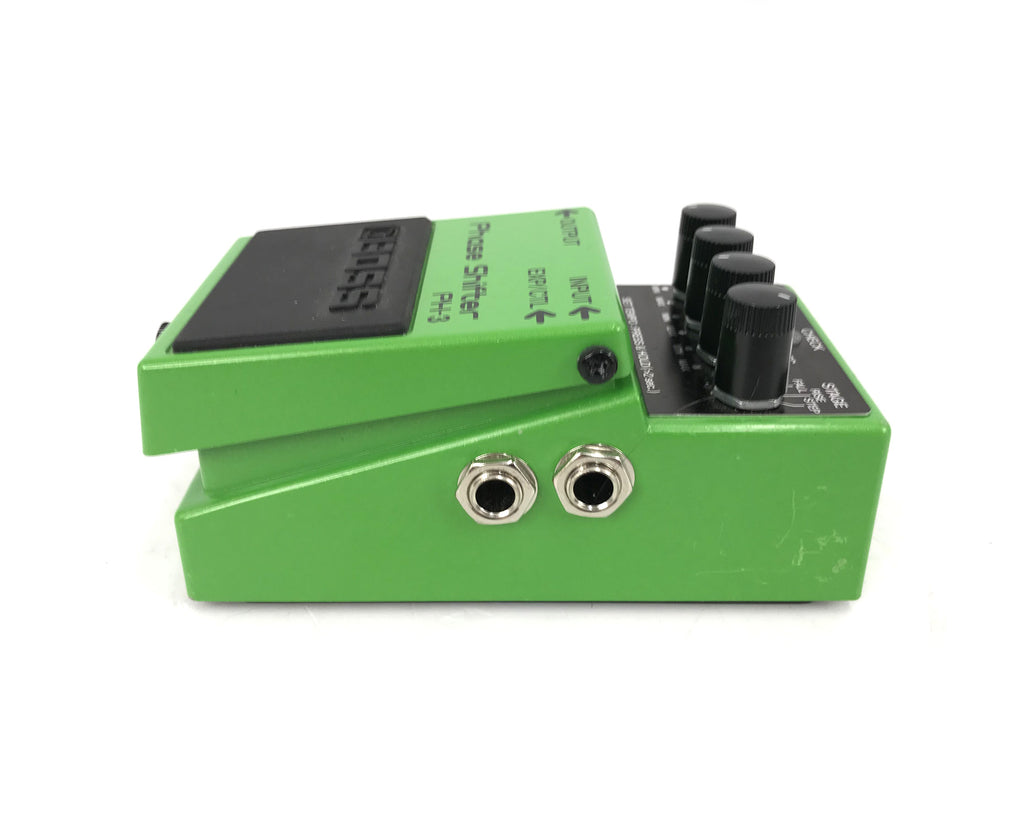 effetto phase shifter a pedale per chitarra boss ph-3 usato vista laterale dx