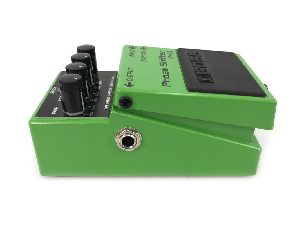 effetto phase shifter a pedale per chitarra boss ph-3 usato vista laterale sx