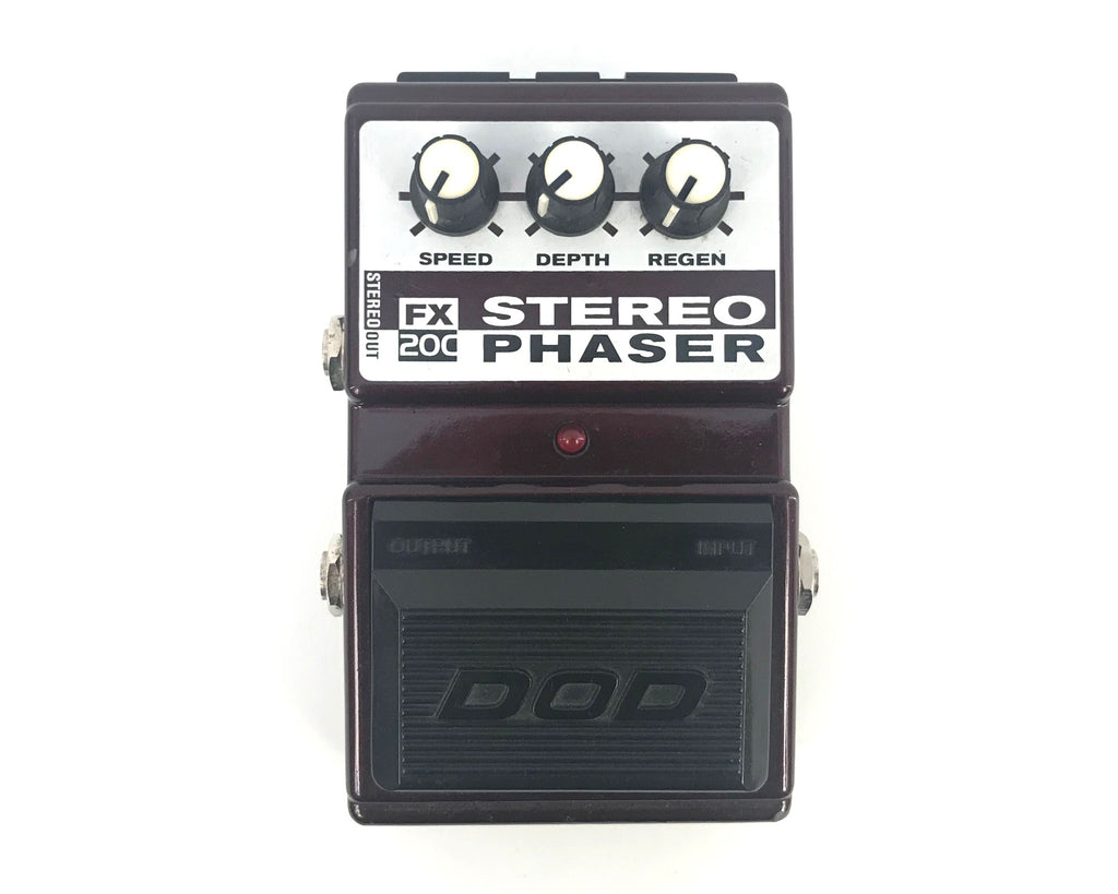 effetto phaser stereo a pedale per chitarra elettrica dod fx20c usato vista frontale