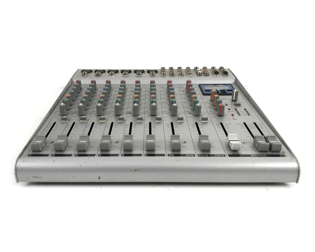 fbt pickup 14e mixer 14 canali con effetti digitali vista dal basso