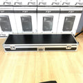 flight case per tastiera o piano 88 tasti con ruote alluminio e legno vista frontale chiuso