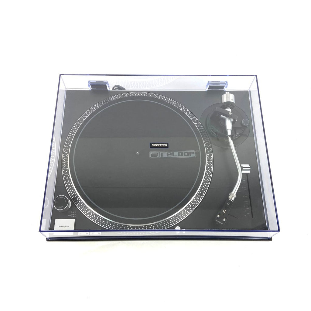 giradischi con trazione a cinghia per dj o ascolto Reloop RP-1000 MK2 ex demo vista frontale chiuso