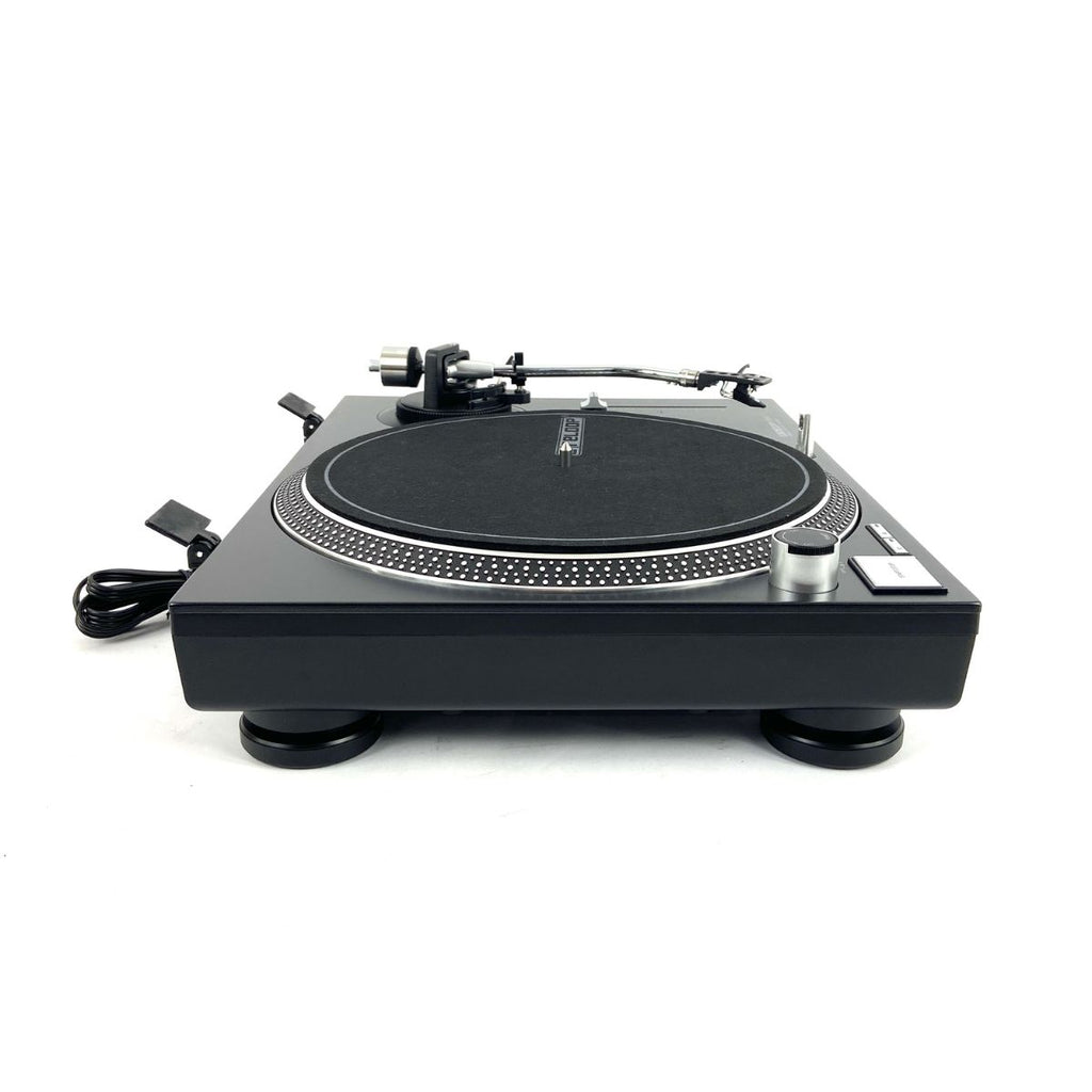 giradischi con trazione a cinghia per dj o ascolto Reloop RP-1000 MK2 ex demo vista laterale sx